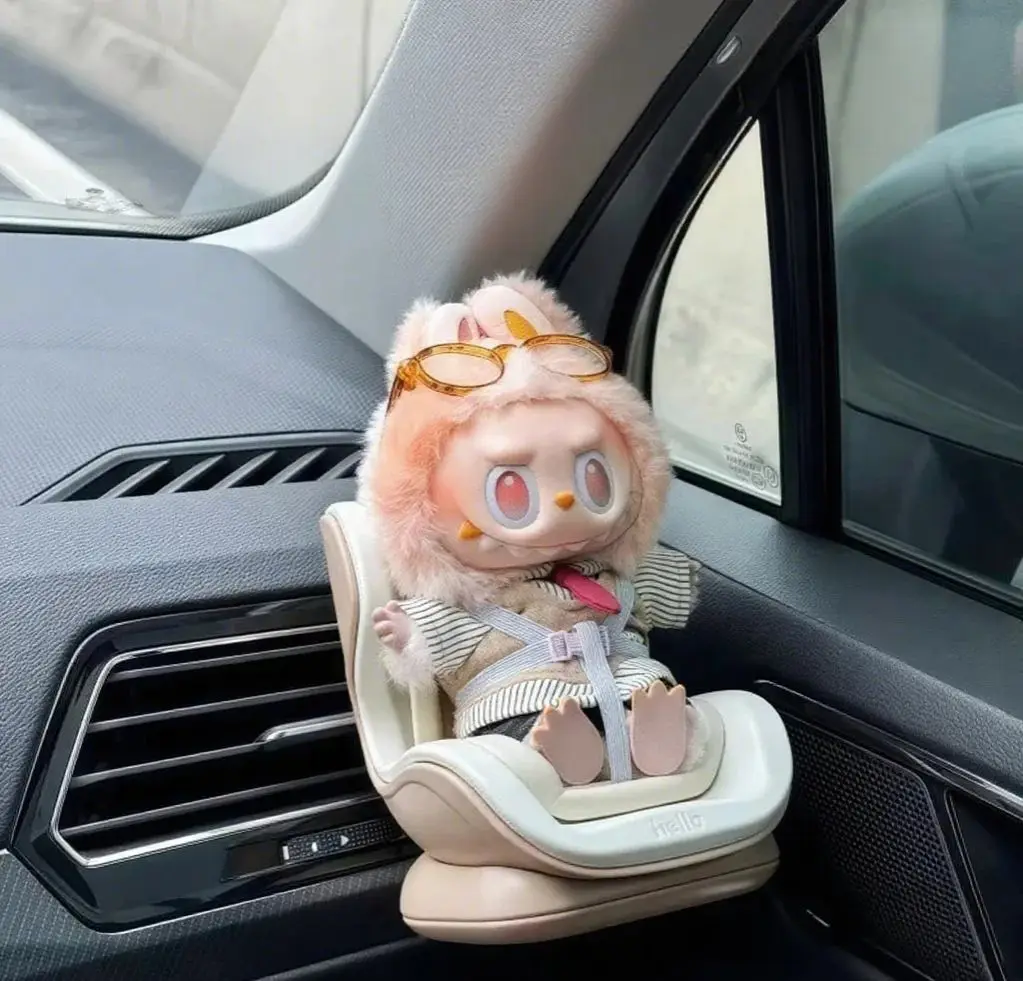 

Аксессуары для кукол Labubu 15/17 см, автомобильное сиденье, украшение автомобиля Labubu V2, аксессуар для дорожного дисплея