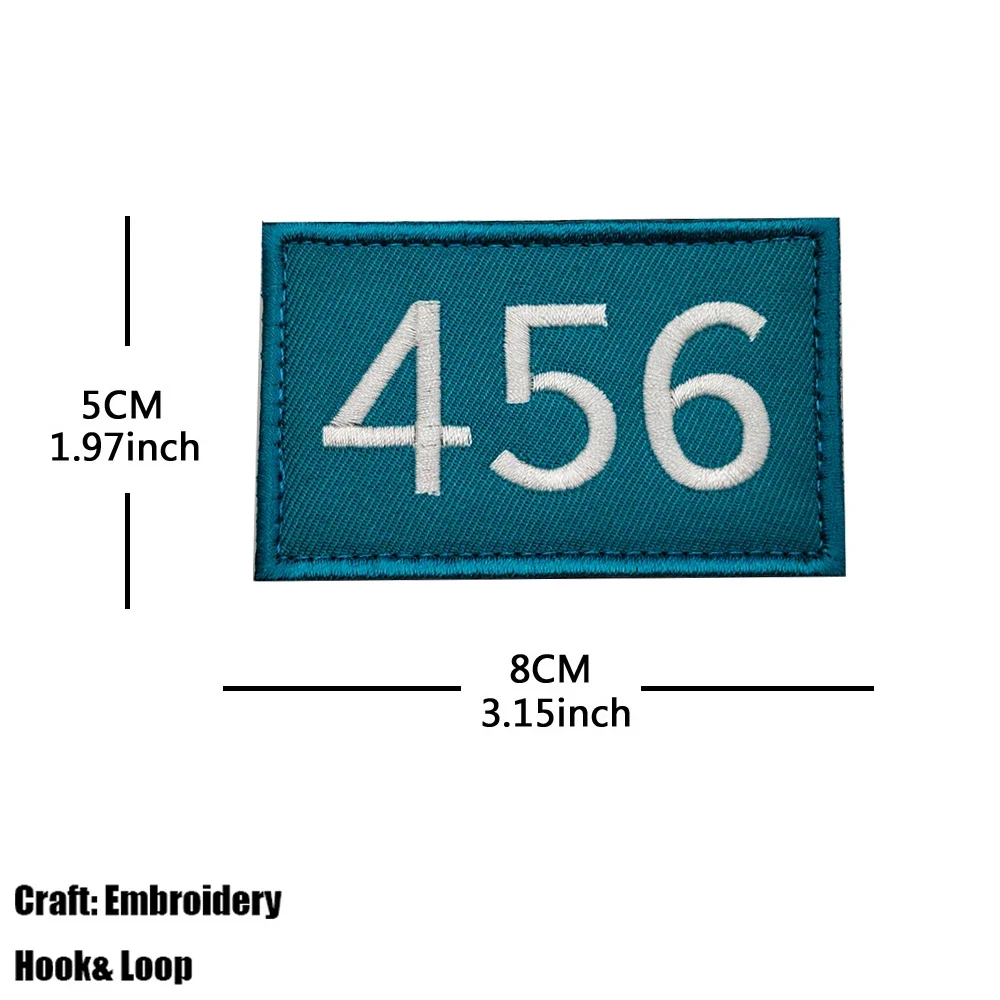 Embroidered Tactical Badge Game Number Armband Hook And Loop Backpack Patch Clothing Patch 456 124 230 001 120