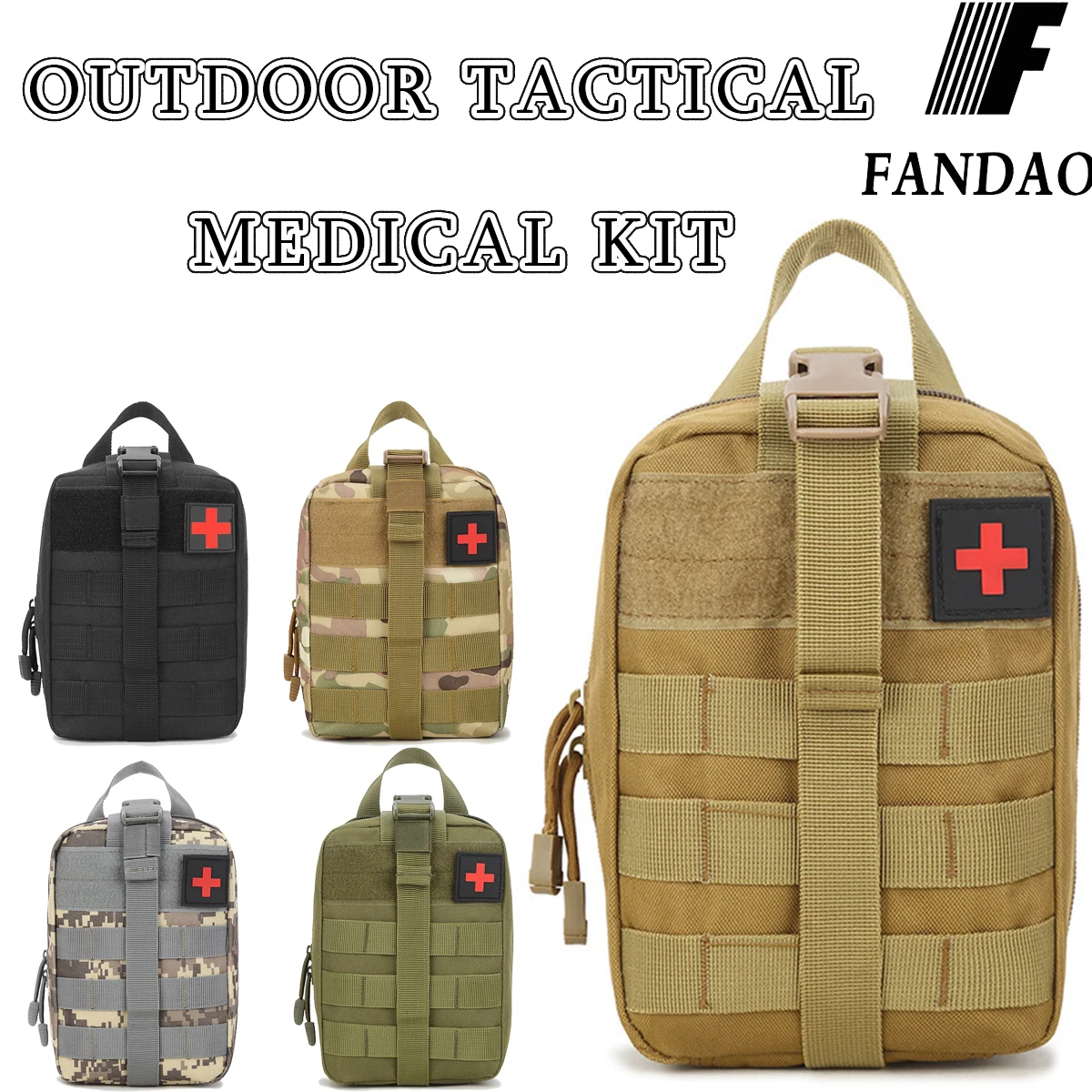 Outdoor Tactical First Medical Kit Travel Climbing Rescue Kit First Responder Medical Bug Out Bag for Professionals&Outdoorsman