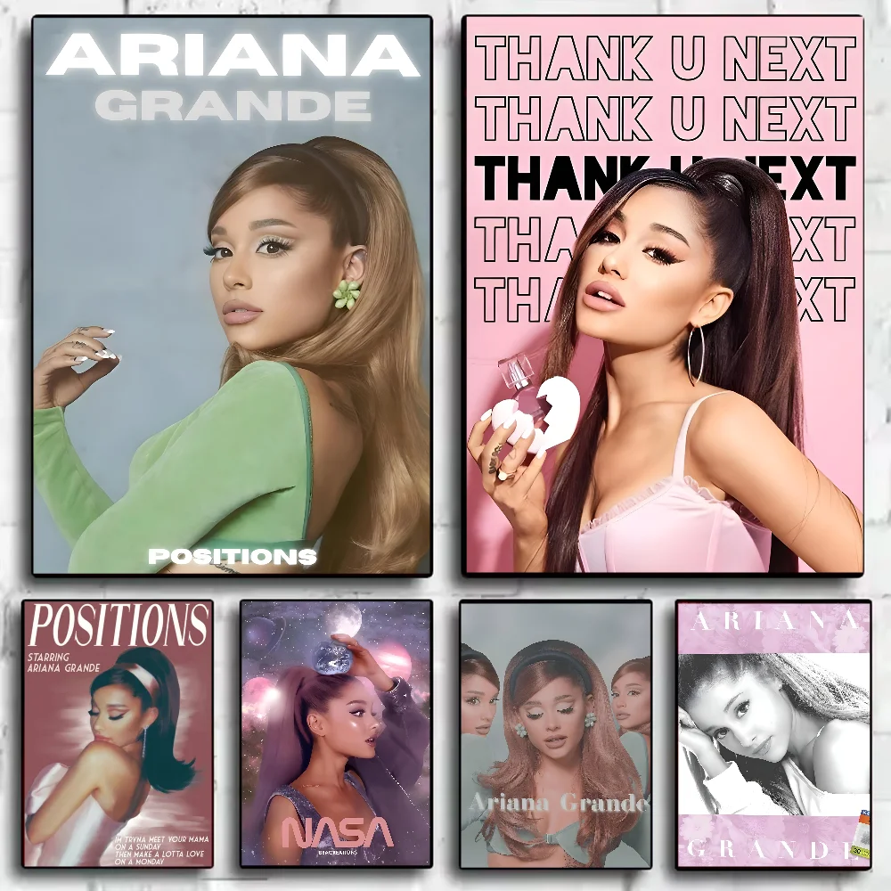 

Singer A-Ariana G-grande-es Poster HD art sticky wall waterproof home living room bedroom bar aesthetic decoration