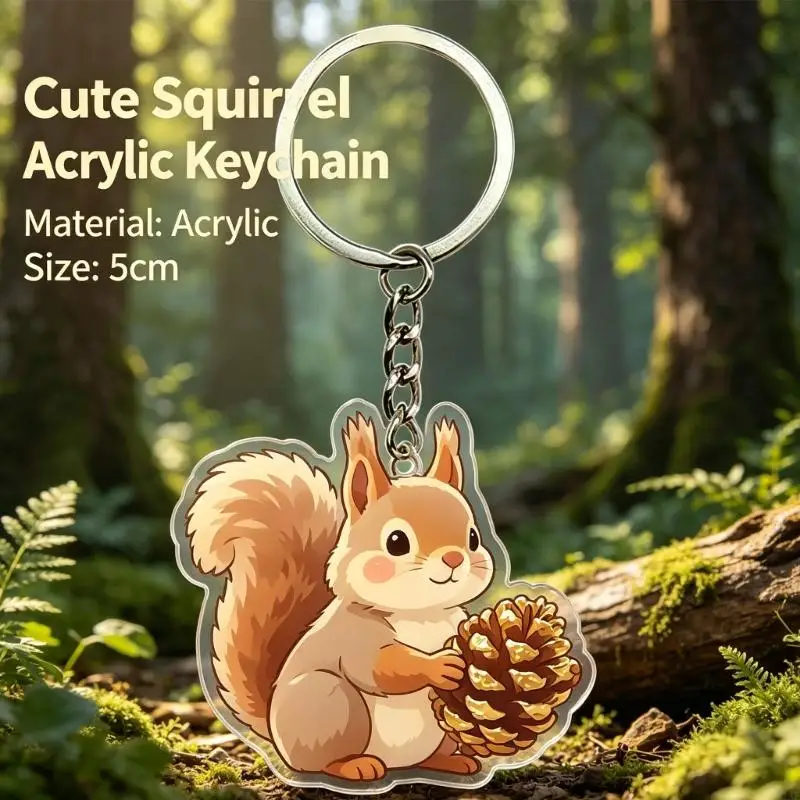 91AF Acrylic Cartoon Keychain Sturdy Materials Flower And Design For Daily Commute And Backpack Decoration
