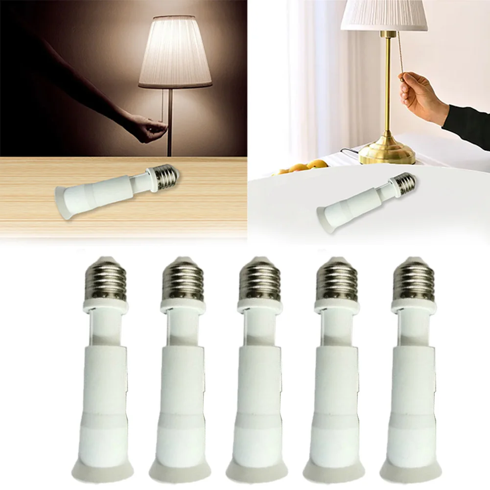 

5pcs LED Bulb Night Light E40 To E27 Conversion Lamp Head Retractable Lamp Head Garden Home Tools Accessories