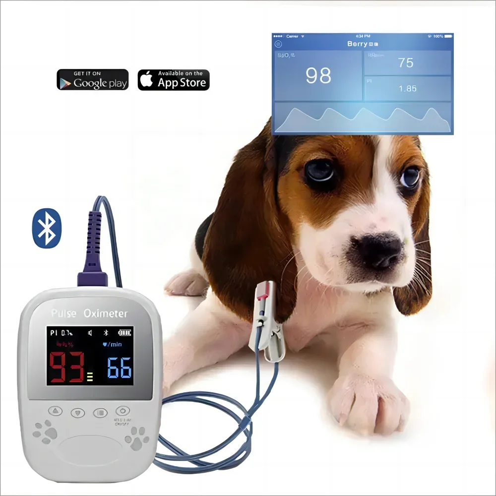 Phynaveen Portable Vet Monitor Veterinary Pulse Oximeter Veterinary Multi-parameter Monitor For Pet Cat Dog