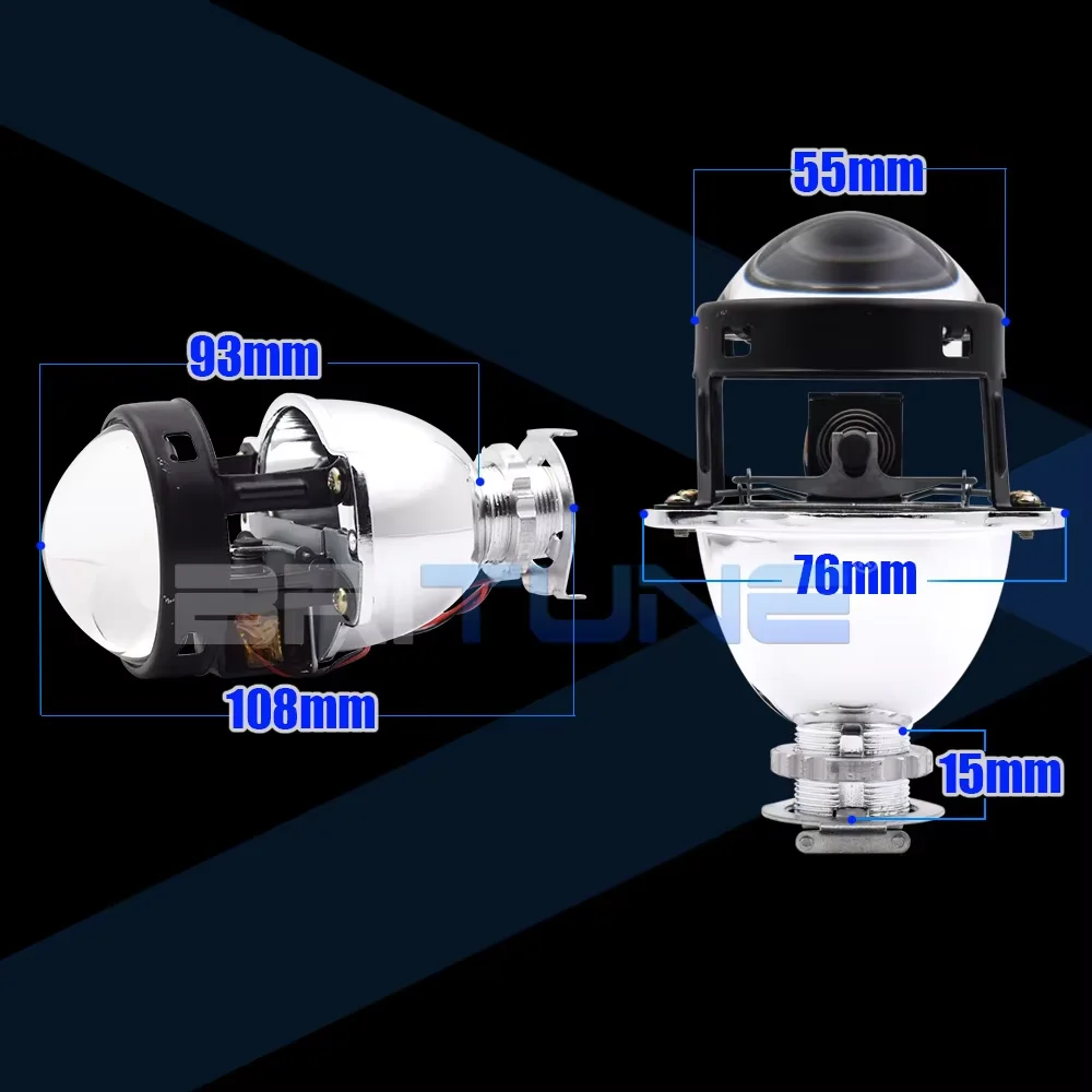Car Lens Mini 2.0 inch Projector Bi-xenon Lenses Tuning H4 H7 Automobiles Accessories H1 HID LED Light Bulbs Retrofit DIY Style