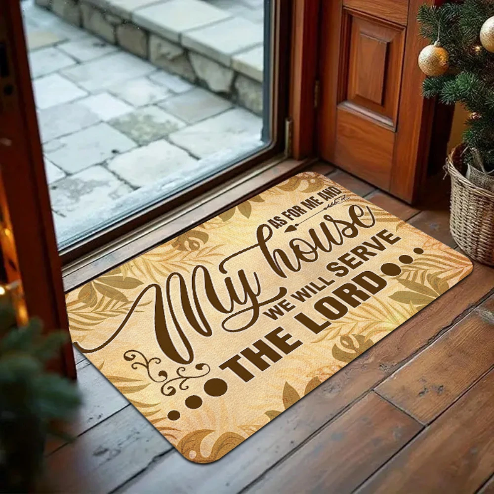 Vintage Text Dog Print Door Mat entry hallway foyer indoor home decor living room kitchen lounge floor rug