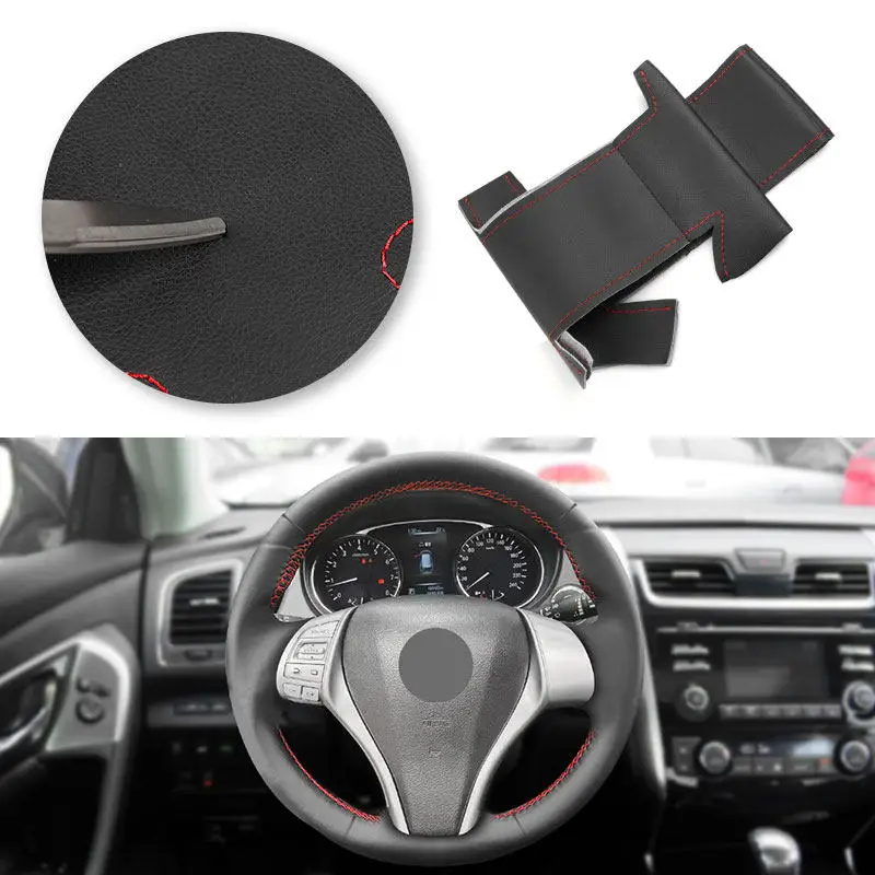 

Car Interior Accessories Microfiber Leather Steering Wheel Cover For Nissan Teana Altima X-Trail Qashqai Tiida Pulsar Navara