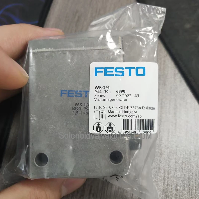 Original FESTO VAK-1/4 6890 Vacuum Generator