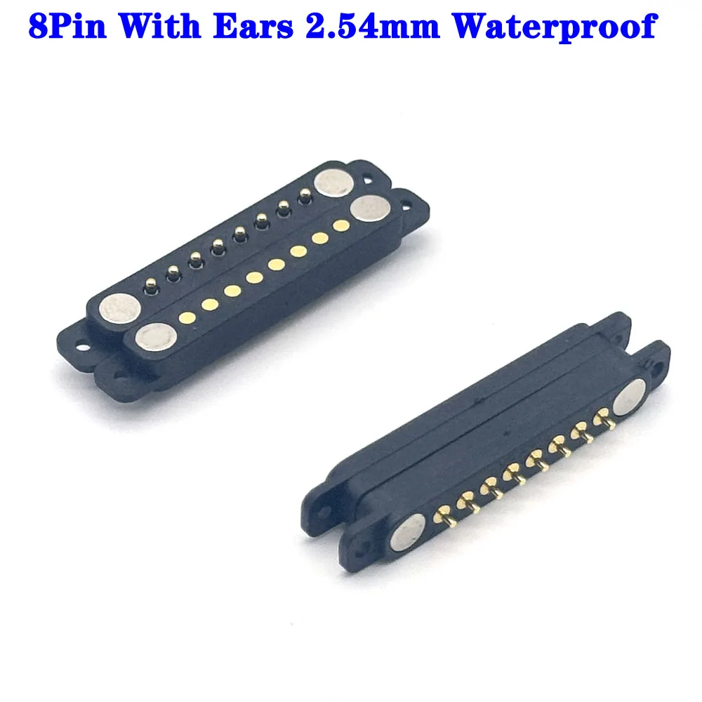 

1Pair 5V 1A Magnetic Pogo Pin Connector 8Pin Pogopin Male Female 2.54mm Spring Loaded DC Magnet Connector Power Socket