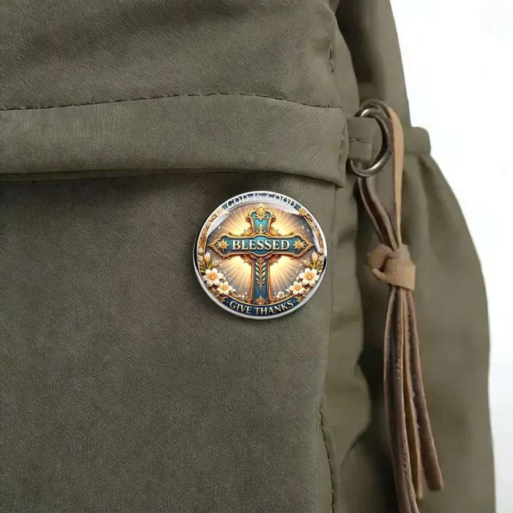 6-20Pcs 2D Flat Blessed Cross Lapel Pin, 
