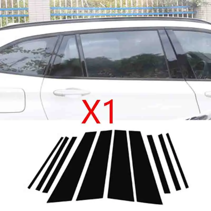 Mirror Gloss Black Car Window B + C Pillars Sticker For BMW Series X 1 3 5 7 E46 F20 E90 F30 G20 E60 G30 F10 F11 F01 F02 F03 F04