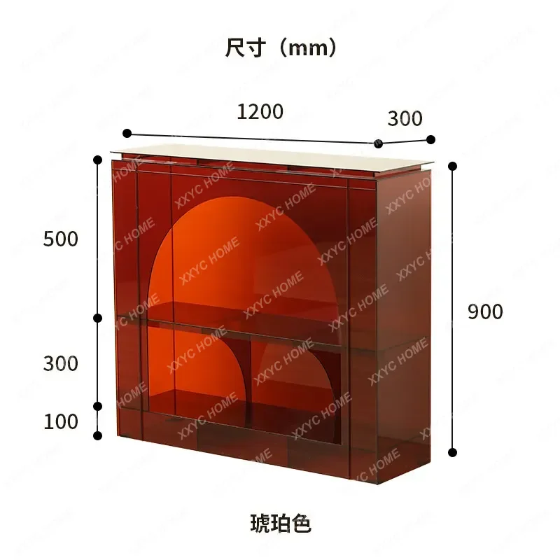 SL12 entrance cabinet acrylic entrance door light luxury minimalist entrance table fireplace integrated display cabinet