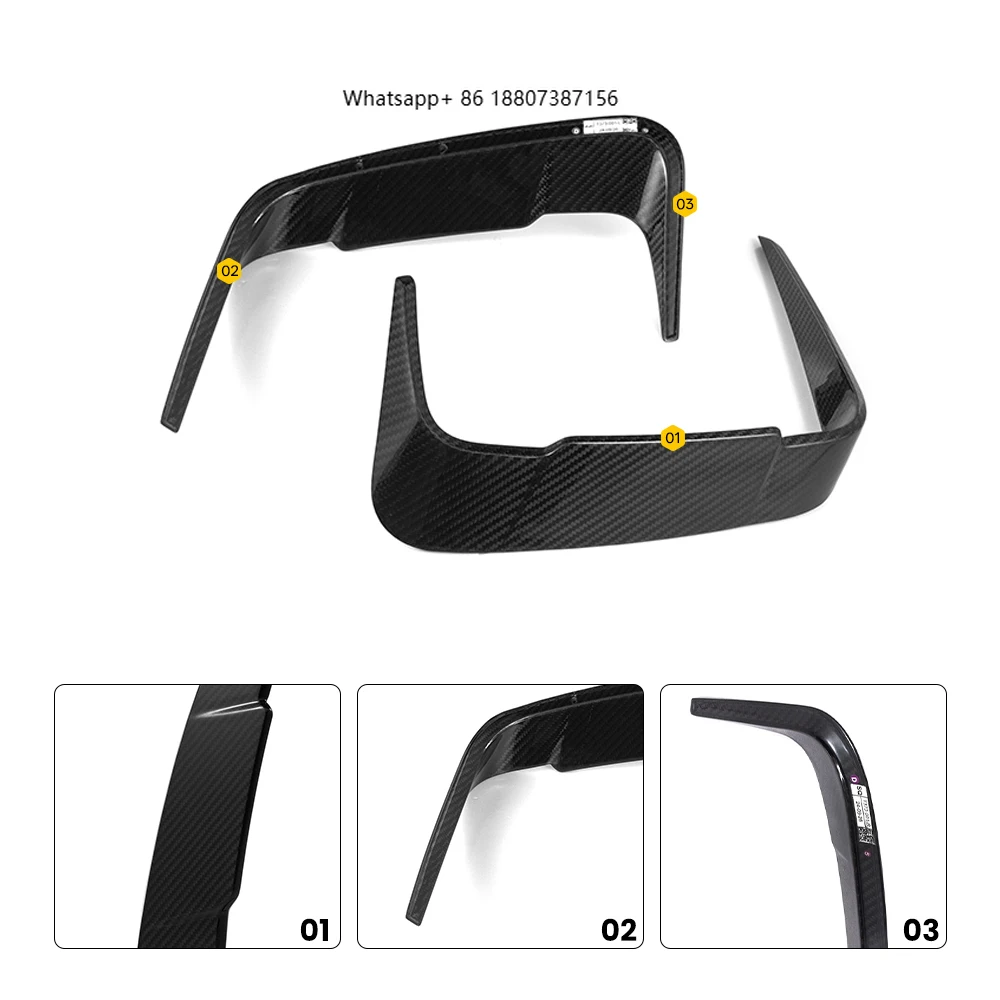 

High QualityDry Carbon Fiber Hood Trims Body Kits forBMW M8 F91 SQ Style Prepreg Carbon Fiber Rear Vent Trim