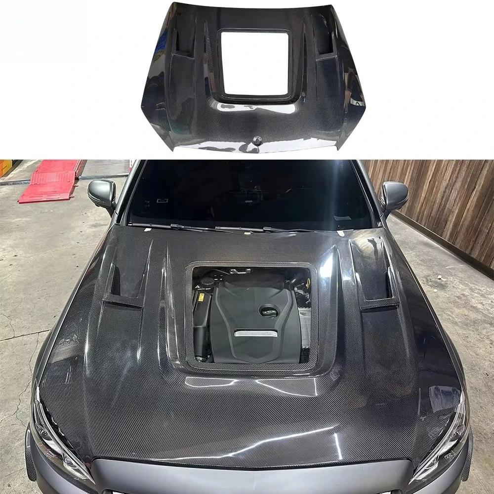 High quality  style carbon fiber bonnet for W205 C300  C43 C63 automotive carbon fiber bonnet