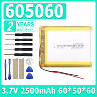 3.7V 2500mAh 605060 Lithium Polymer Li-Po li ion Rechargeable Battery For MP3 MP4 MP5 GPS DVD tablet Bluetooth camera Lipo cell