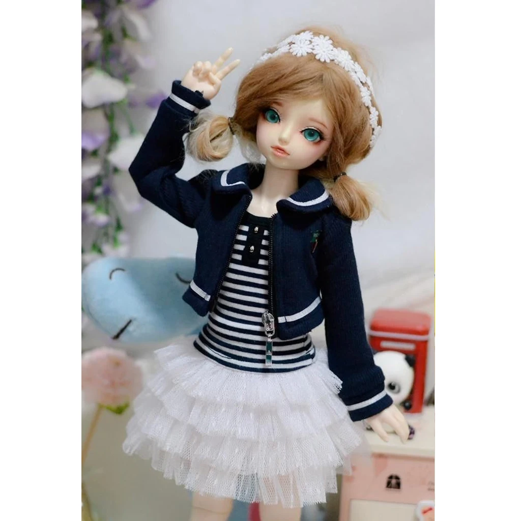 [wamami] 349# Campus Dark Blue Coat/T-Shirt/Dress Suit 1/4 MSD 1/3 1/6 SD DZ AOD Doll BJD Dollfie