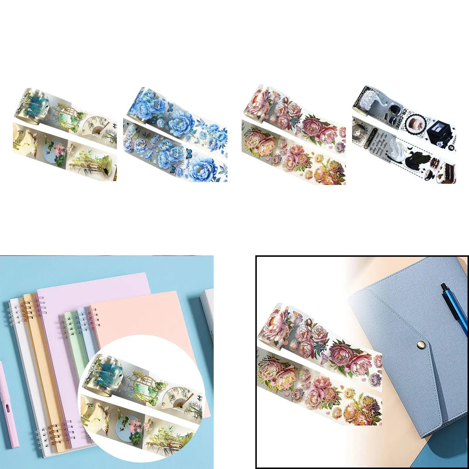 Pet Washi Tape Creative Decorative Masking Tape for Card Gift Wrapping Diary