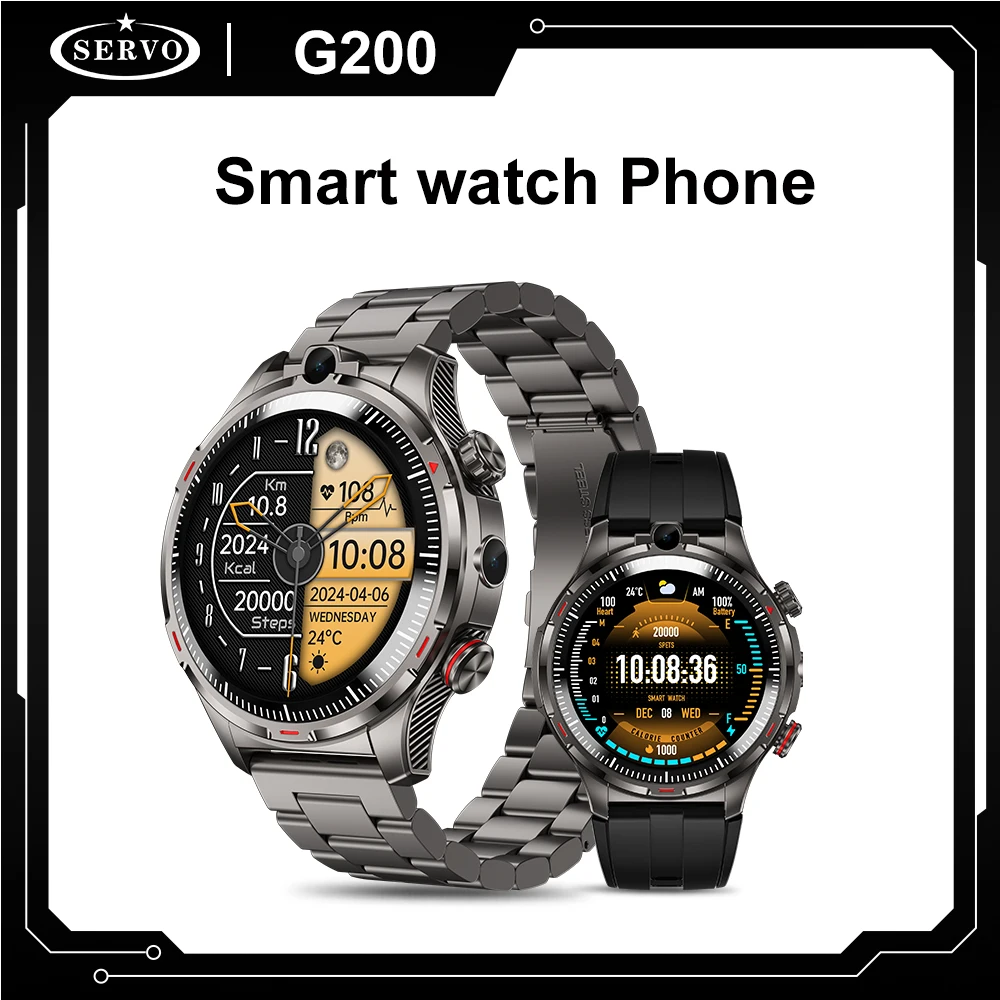 SERVO Android Smart Watch Men GPS 3+32G Storage HD Dual Camera 2G 4G SIM Card WIFI Wireless Fast Internet Access Smartwatch 2025