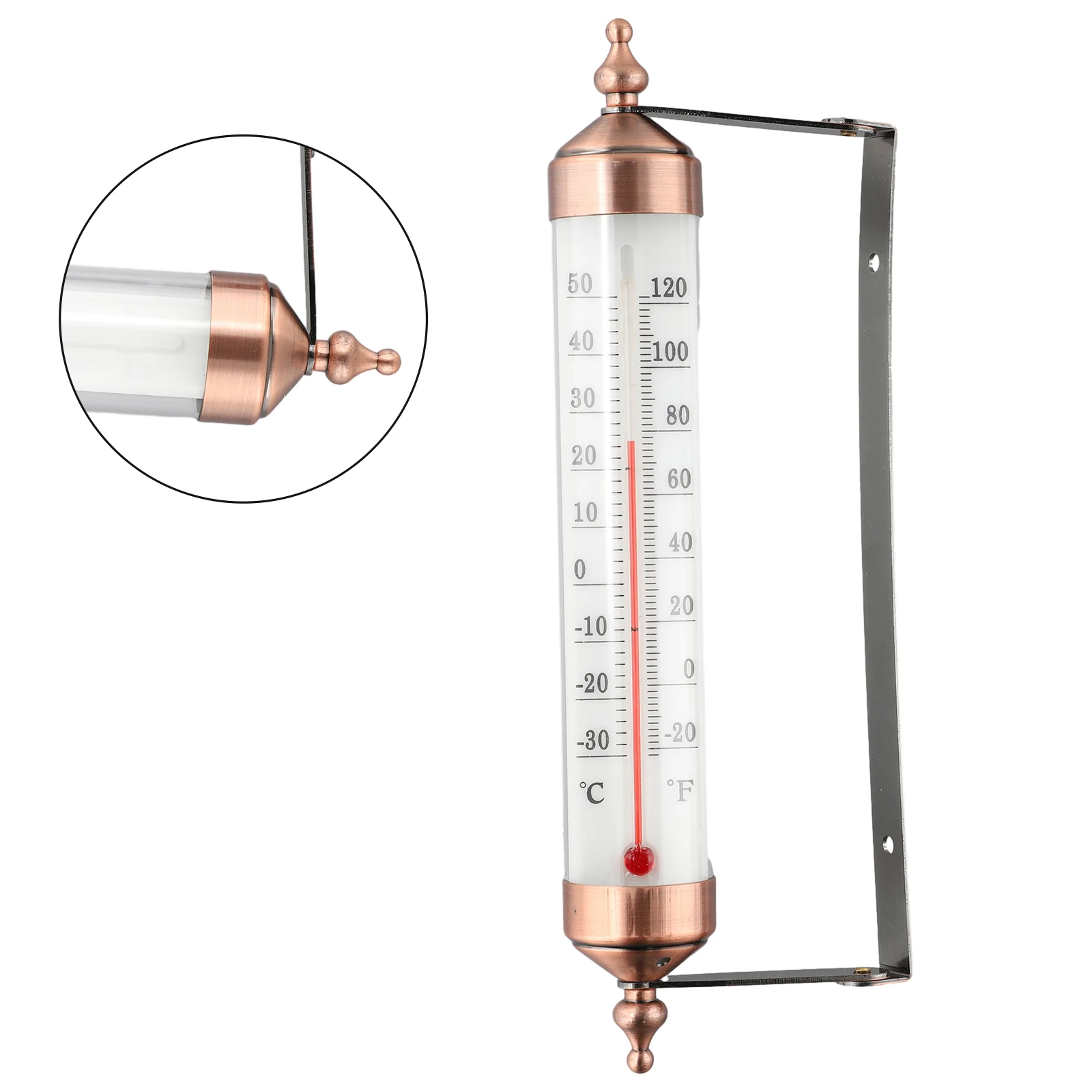 Outdoor Thermometer Garden Patio Outside Wall Greenhouse Sun Terrace Thermometer Hydrothermograph Measurements Instrumentations