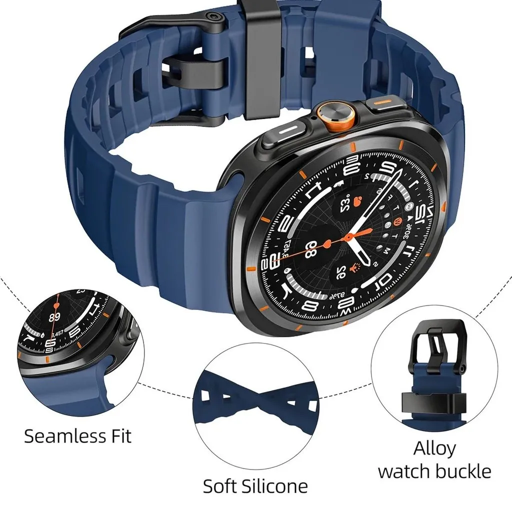 Correa deportiva de silicona para Samsung Galaxy Watch 8, 40mm, 44mm, 8 correas clásicas de 46mm para Samsung Galaxy Ultra, accesorios de pulsera para reloj