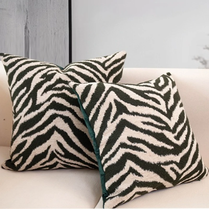 

Чехол для декоративной подушки с принтом зебры 30x50/45x45/50x50 см, современный простой чехол для поясничной подушки, декоративная наволочка для дома
