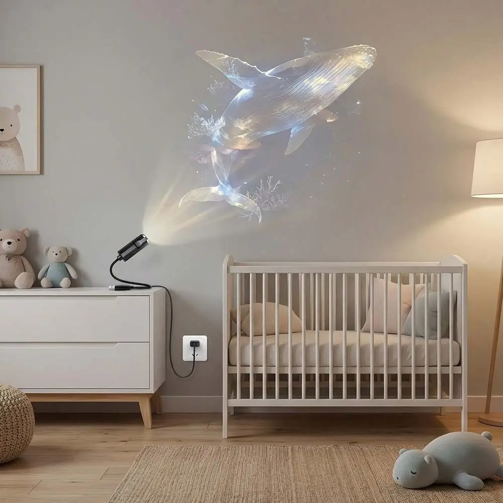 Adjustable Patterns LED USB Projector Light Portable Design Butterfly Projection Night Light Starfish Jellyfish