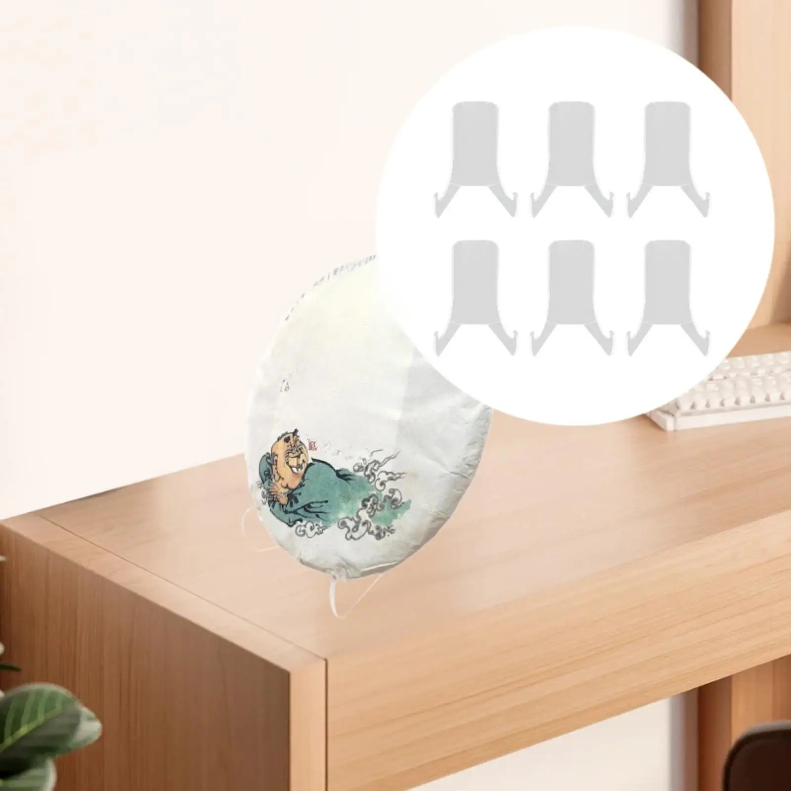 

6Pcs Acrylic Plate Holders Bracket Book Stand Acrylic Easel Stand for Displaying Card Plates Records Picture Home Decoration