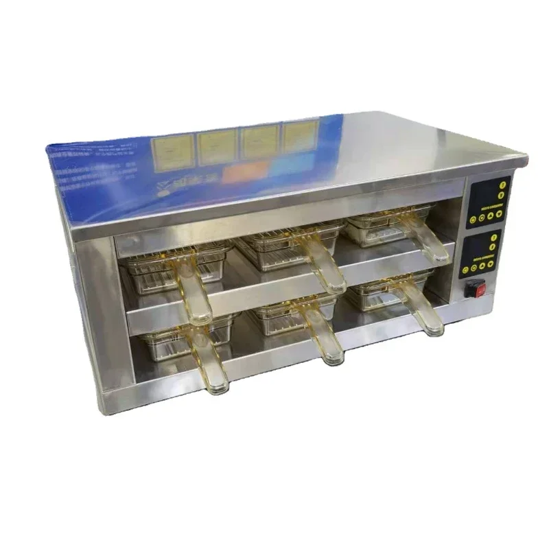 Commercial KFC restaurant 2 layers Electric heated holding cabinet hot food holding cabinet