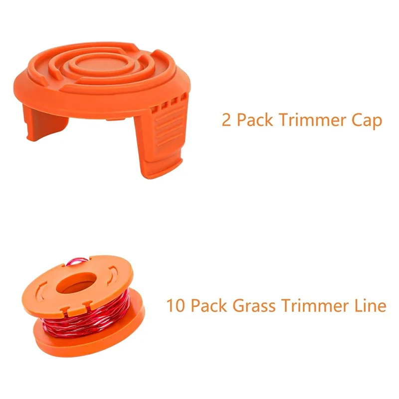 

ABRW-Trimmer Spool Line For Worx,12 Pack WA0010 Edger Spools Replacement For Worx, Trimmer Line Refills 0.065 Inch For Worx Dura