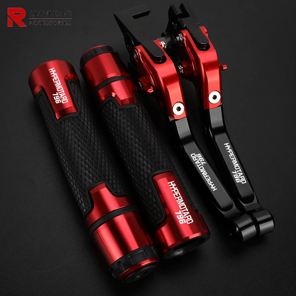 ل Dukati HYPERMOTARD796 HYPERMOTARD 796 2010-2012 دراجة نارية الملحقات قابل للتعديل دواسة فرامل العتلات المقود القبضات ينتهي