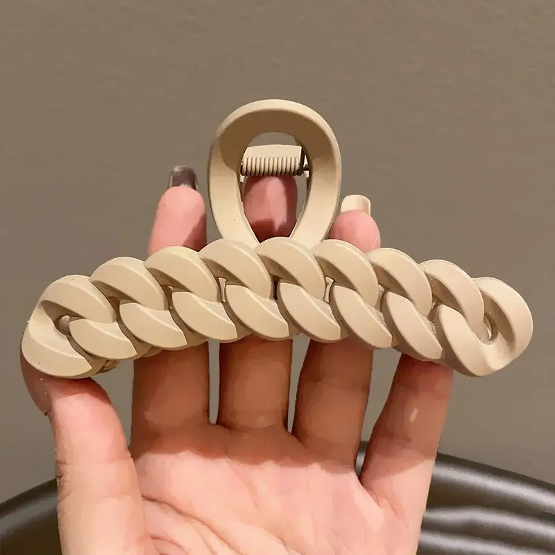 قسط السيدات متجمد سلسلة القرش كليب الرجعية أنيقة دبوس الشعر مخلب الشعر أزياء الفتيات إكسسوارات الشعر دبوس الشعر