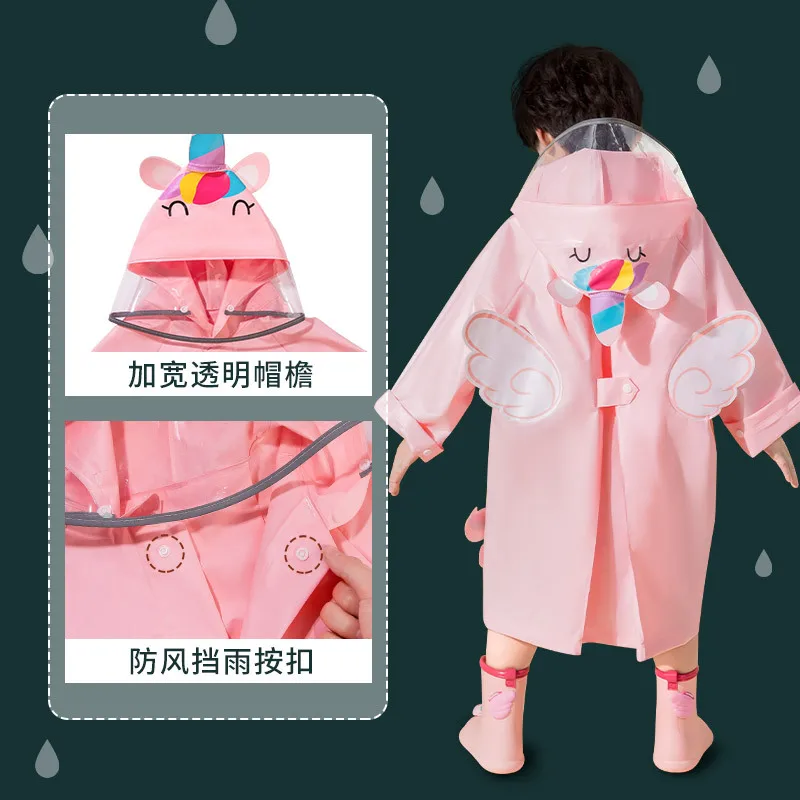 Millikin baby deer cartoon unicorn children\'s raincoat girls rabbit kindergarten cute poncho rain gear wholesale