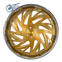 for  2 piece wheels 20  22  24  26 inch concave Polished alloy racing car wheels rims tires for cars forgiato wheels