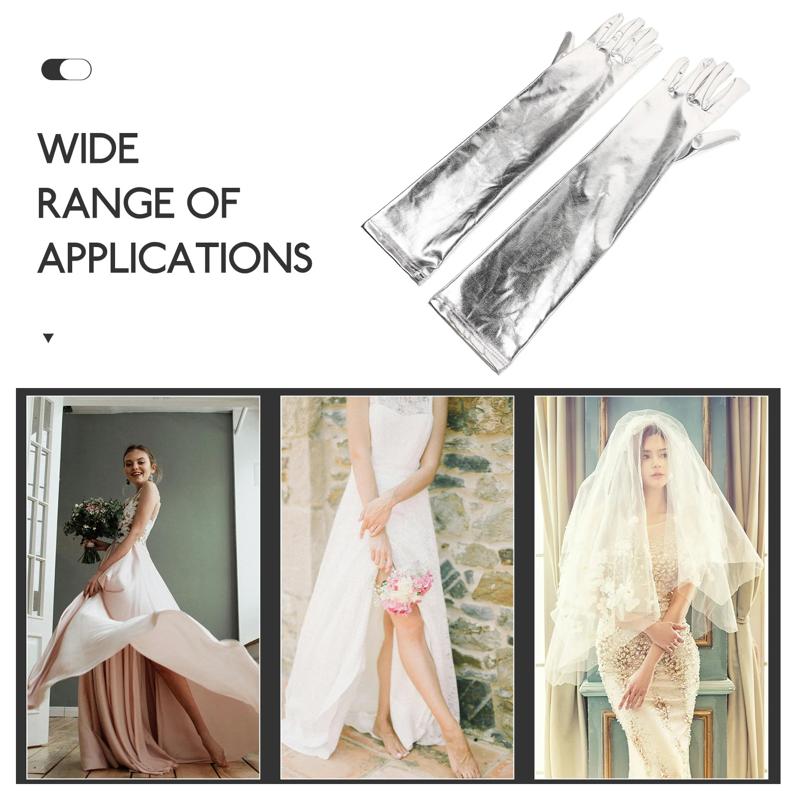 1 ペア特許ウェットルック手袋ロング光沢のある肘丈コスプレハロウィンパーティーコスチュームメンズロンググローブ