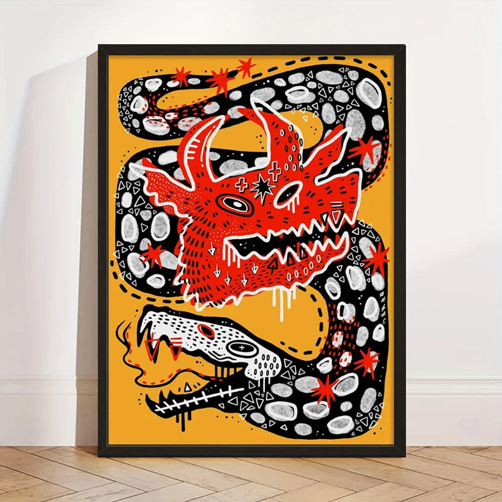 Vintage Abstract Classic Posters Retro Mind Maze Print Mid Century Wall Art Canvas Painting for Club Living Room Home Decor