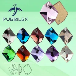 PUBRILEX Wholesale Glass K9 Strass Edges with Chamfers 3265 Rhinestones Cosmic Sew on Strass for Wedding Garment Dress Clothing