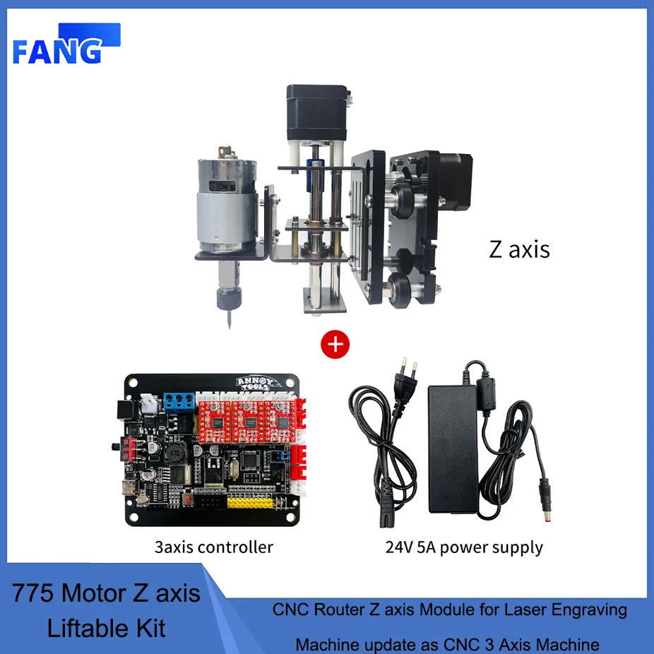 CNC Z-axis Sliding Table CNC Router Kit Wood Miller Z Axis Motor Support Wood Milling Machine