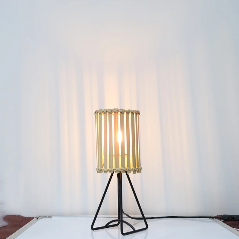 

Bedside Hotel Desk Lighting Decoration Post Modern High Quality Hotel Living Room Light Luxury Rattan Table Lamps