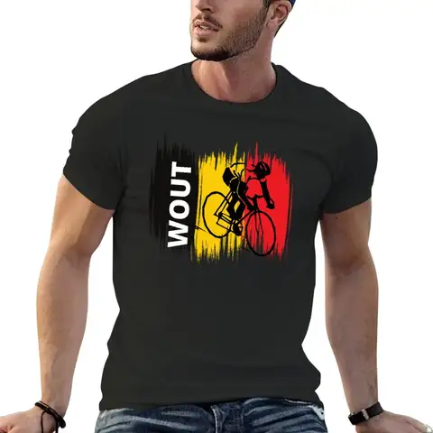 T-shirt à manches courtes Wout Van Aert pour hommes, vêtements d'hélicoptère, graphiques vintage, chemise d'anime, t-shirts scopiques