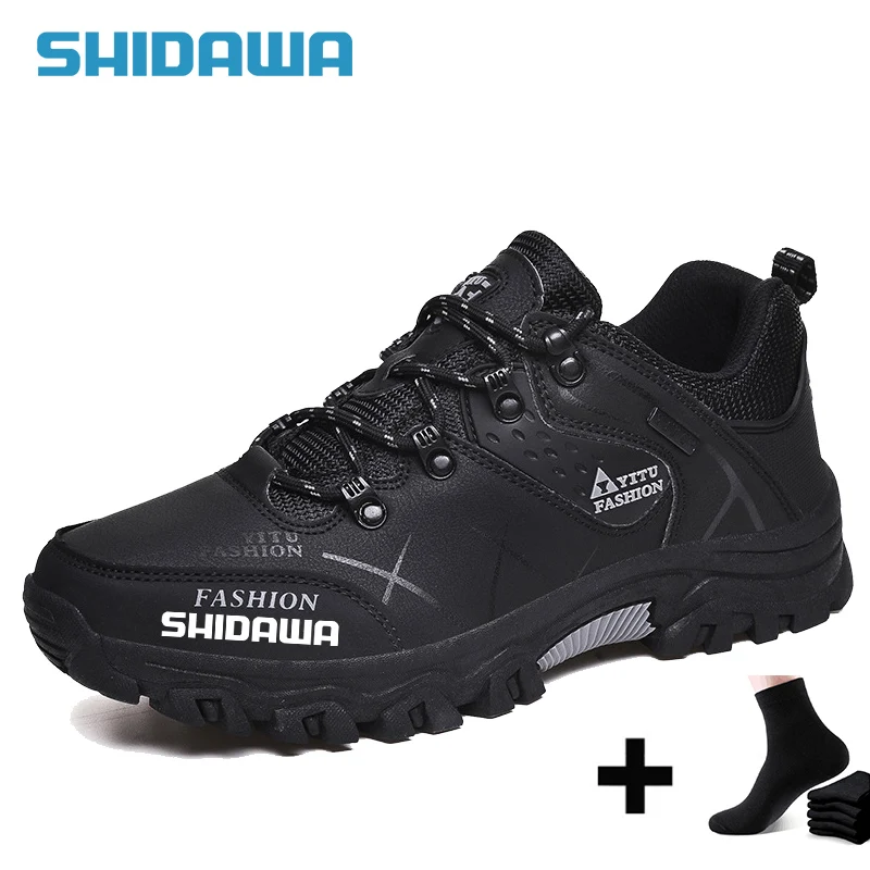 Shidawa-Men\'s Waterproof Fishing Shoes Non-Slip Wear-Resistant Mountaineering Sports Shoes Breathable Camping Hiking Outdoor