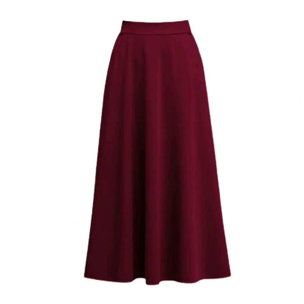 Stylish Long Skirt Thick Slim Fit Autumn Winter Elegant High Waist A-Line Party Skirt  Elegant Skirt Skin-Touch