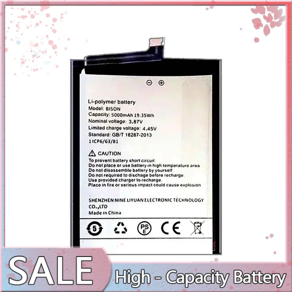 

5000mAh For Umi Umidigi Bison Mobile Phone Battery High Capacity