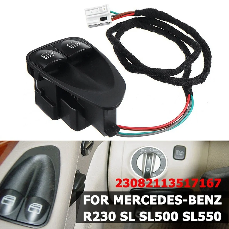 Interrupteur de porte et vitre électrique gauche de voiture, pour mercedes-benz R230 SL SL500 SL550, 23082113517167