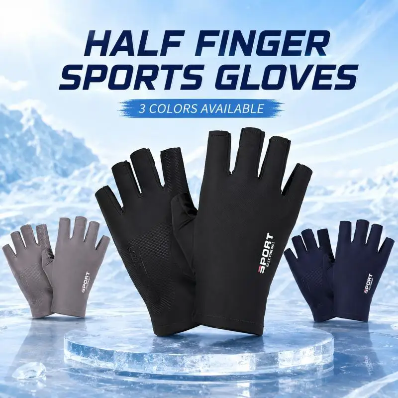 AliExpress NONE Sun Protection Cycling Gloves Half Finger Breathable  Anti-Slip Sports Gloves for Riding Driving Fishing Gym