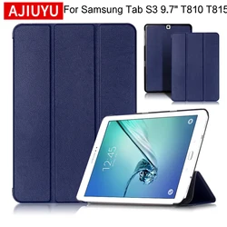 Case For Samsung Galaxy Tab S2 9.7 Inch SM-T810 SM-T815 SM-T813 SM-T819 Tablet PU Leather Tri-Folding Flip Stand Cover
