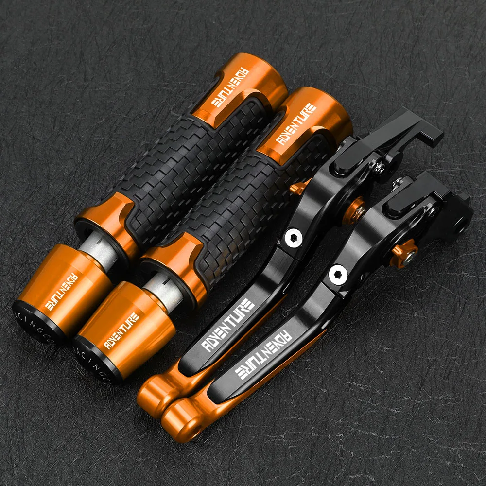 

For 390 Adventure 390ADVENTURE 2020-2024 Motorcycle Foldable Brake Clutch Levers 22MM 24MM Handlebar Knobs Handle Grips Ends