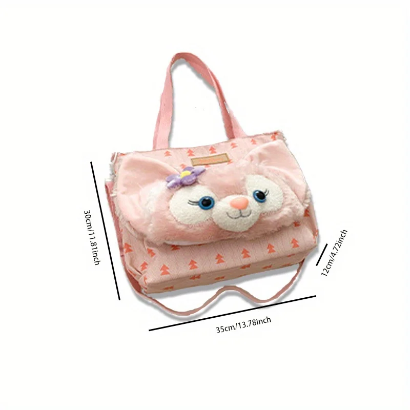 1 pz Disney LinaBell cartoon bag, fashion casual crossbody bag, versatile tote bag, borsa a tracolla, fashion travel bag