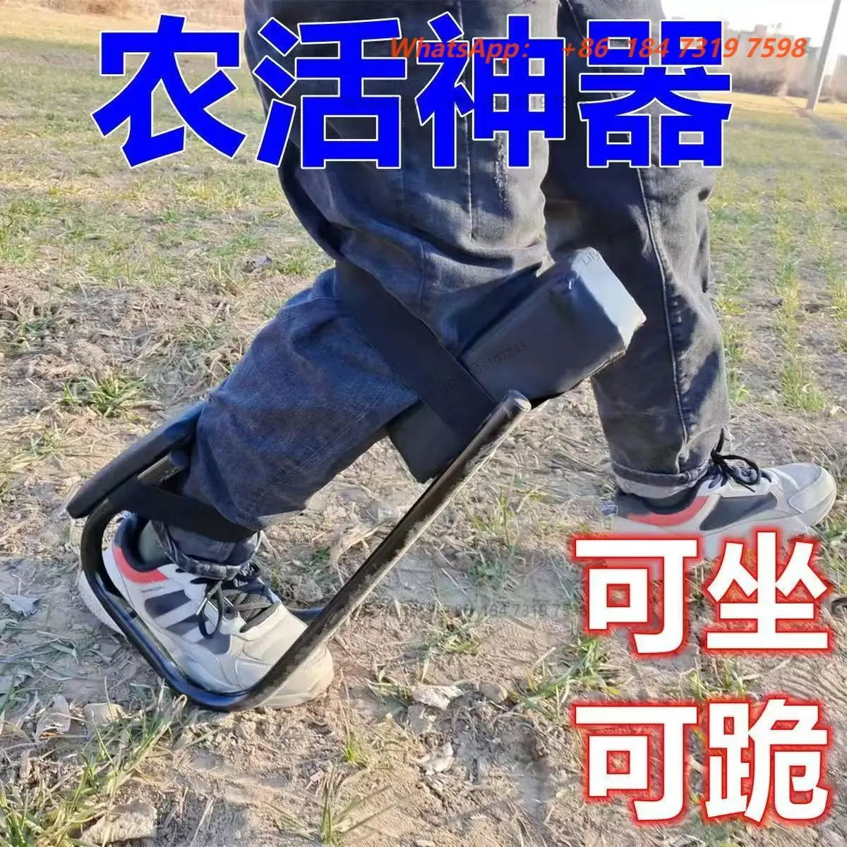 Portable Garden Kneeler Stool Waterproof Durable Knee Pad with Handle Foldable Ergonomic Seat for Gardening Weeding Planting