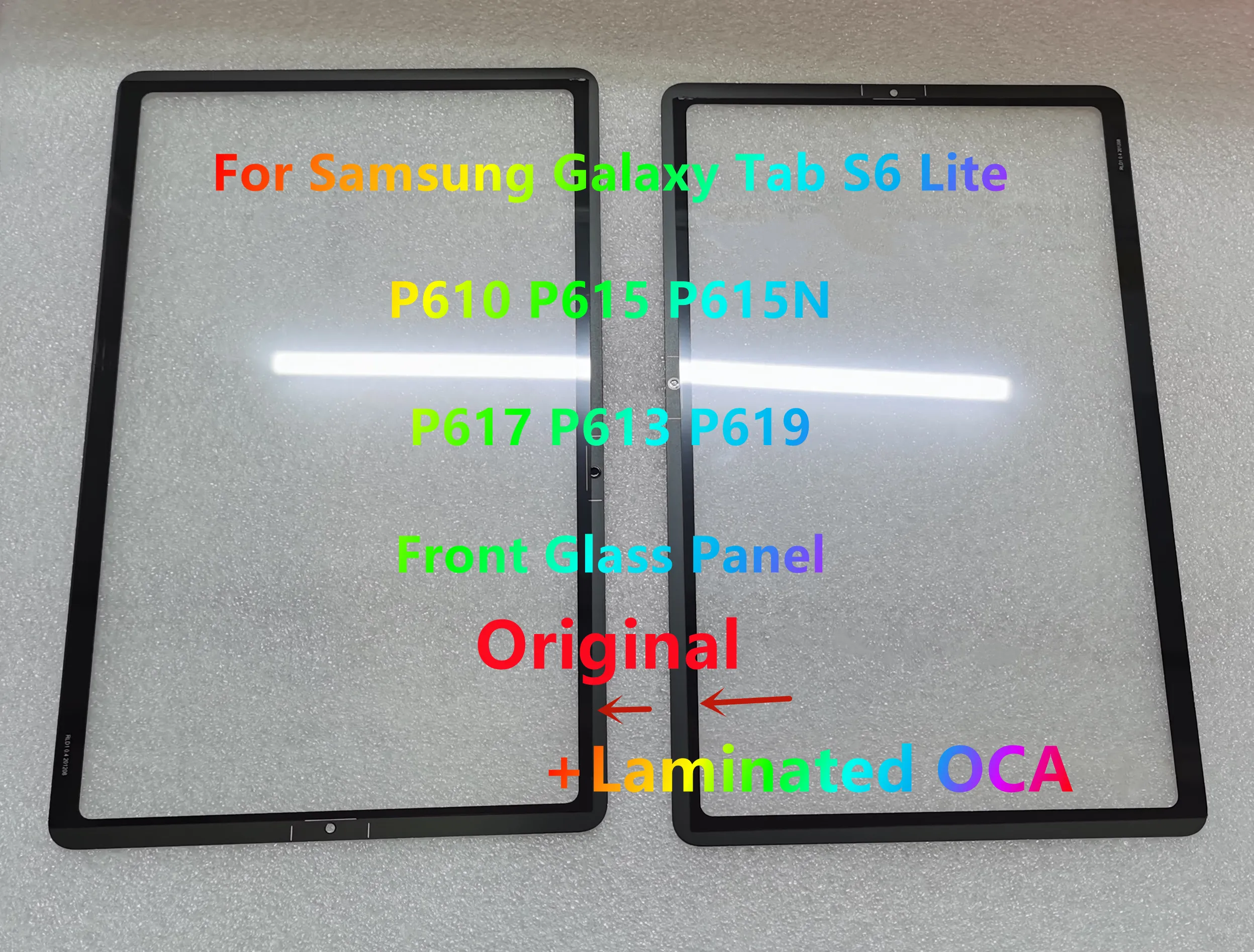 New 10.4'' Inch For Samsung Galaxy Tab S6 Lite P610 P615N P617 P613 P619 P615 Touch Screen Front Glass Panel +Laminated OCA Glue