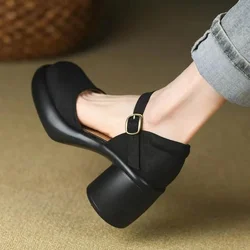 Fashion White Platform Pumps for Women Super High Heels Buckle Strap Mary Jane Shoes Woman Goth Thick Heeled Party Shoes Ladies