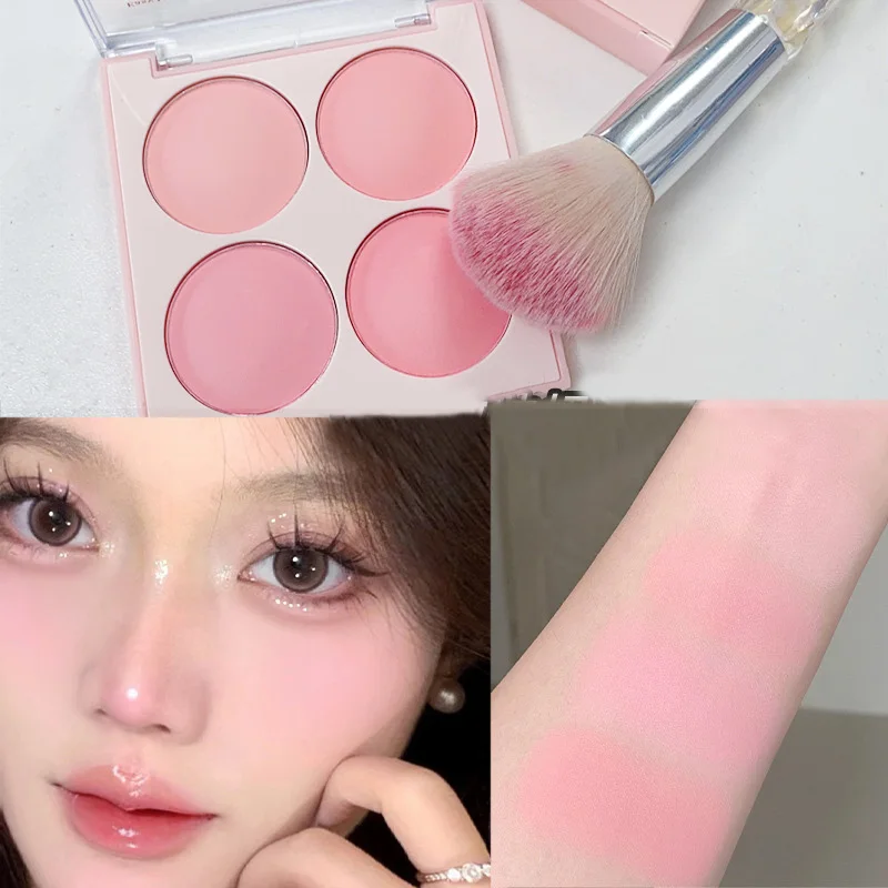 4 Colors Blush Powder Face Makeup Set Mixed Sweet Warm Colors Matte Cheek Powder Facial Beauty Cosmetic Makeup Blush